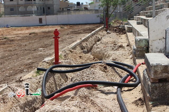  كفرقاسم :توقفت الاعمال في الملعب الشرقي ورمزي بدير يعقد جلسة طارئة مع القائمين ويطالب ببرنامج عمل زمني  